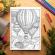 Carte de colorat pentru relaxare si antistres 50 de ilustratii Hot Air Ballons 106 pagini