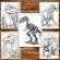 Carte de colorat pentru relaxare si antistres 50 de ilustratii Steampunk Dinosaurs Editura Legendary Print 106 pagini