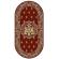Covor bisericesc, model 15032 210, covor oval, rosu grena