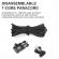 Bratara de supravietuire in aer liber, tip army, 5 in 1, paracord, busola , fluier, cutit, cremene, negru, 26 cm