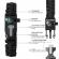 Bratara de supravietuire in aer liber, tip army, 5 in 1, paracord, busola , fluier, cutit, cremene, negru, 26 cm