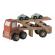 Camion din lemn cu 4 masini culori pastel egmont