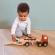 Camion din lemn cu 4 masini culori pastel egmont