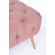 Bancuta tapiterie roz cu picioare fier auriu giacinta 103 cm x 46 cm x 40 h