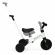 Tricicleta cu pedale si maner 2 in 1 ecotoys ym-bt-6 - alb