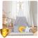 Cort de joaca pentru copii cu salteluta si 3 pernite nukido 116 x 116 x 165 cm - gri