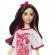Papusa barbie fashionistas bruneta cu rochita sport