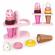Set de 2 inghetate din lemn pentru copii, 9 elemente, ecotoys tl12106