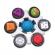 Jucarie senzoriala curiosity clutch twist & pop rattle teether baby einstein
