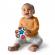 Jucarie senzoriala curiosity clutch twist & pop rattle teether baby einstein