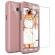 Husa FullBodyRose-Gold pentru Samsung Galaxy J3 2016 acoperire completa  360grade cu folie de protectie gratis