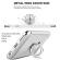 Pachet husa Apple iPhone 6 Plus/6S Plus Elegance Luxury 3in1 Ring Silver folie de sticla gratis