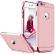 Pachet husa Apple iPhone 7 Plus Elegance Luxury 3in1 Rose-Gold folie de sticla gratis