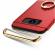 Husa protectie pentru Samsung Galaxy J7 2017 Luxury Red Plated cu Inel de sustinere