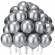 Set 50 baloane petrecere argintii, metalizate, 25cm, 1+1 gratis