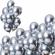 Set 50 baloane petrecere argintii, metalizate, 25cm, 1+1 gratis