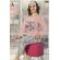 Pijama dama maneca lunga pantaloni lungi,masca de dormit, cu imprimeu Cute Cows, culoare Roz,L