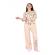 Compleu dama casual bluza cu maneca lunga, pantaloni lungi, bej S