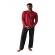 Pijama barbat, maneca lunga pantaloni lungi, imprimeu text, rosu XL