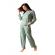 Pijama dama din Bambus, maneca lunga pantaloni lungi, verde inchis XL
