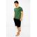 Pijamale barbati Toski, maneca scurta pantaloni trei sferturi, culoare verde, marimea S