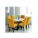 Set 6 huse cu elastic pentru scaune, Galben