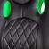 Scaun gamer cu cotieră - negru / verde - 71 x 53 cm / 53 x 47 cm