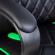 Scaun gamer cu cotieră - negru / verde - 71 x 53 cm / 53 x 47 cm