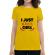 Tricou adler dama i just wanna chill galben