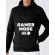Hoodie barbat cu gluga gamer mode on negru