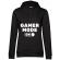Hoodie dama cu gluga gamer mode on negru