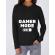 Hoodie dama cu gluga gamer mode on negru