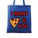Sacosa din panza i want you albastru regal