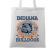 Sacosa din panza indiana bulldogs alb