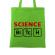 Sacosa din panza science bitch verde mar