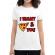Tricou adler dama i want you alb