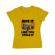 Tricou adler dama ride it like you stole it galben