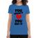 Tricou adler dama you break it , you buy it albastru azuriu