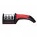 Dispozitiv profesional pentru ascutit cutite, din otel, inoxidabil cu 3 nivele si maner , 21 cm, negru/rosu