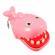Jucarie rechin, model dentist, 9 cm, plastic, roz