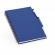 Notepad cu spirala b6 cu 160 de pagini reciclate liniate, coperta tare si suport pentru pix, 13x18 cm, albastru inchis
