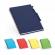 Notepad cu spirala b6 cu 160 de pagini reciclate liniate, coperta tare si suport pentru pix, 13x18 cm, rosu