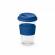 Pahar din sticla cu capac din silicon, de calatorie 330 ml