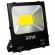Proiector led exterior negru, ip66, rezistent la apa, aluminiu si sticla de inalta rezistenta, alb natural 6000k