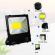 Proiector led exterior negru, ip66, rezistent la apa, aluminiu si sticla de inalta rezistenta, alb natural 6000k