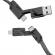 Cablu date/incarcare sj886, 4in1, 60w, usb a/c, lightning, 100cm