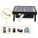Sistem de iluminat d630 cu 2 proiectoare, panou solar, cablu usb