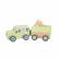 Camion din lemn pentru transport animale de ferma orange tree toys