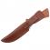 Cutit de vanatoare ideallstore®, adventure accuracy, otel damasc, 25 cm, maner lemn, maro, husa piele