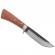 Cutit de vanatoare ideallstore®, adventure accuracy, otel damasc, 25 cm, maner lemn, maro, husa piele